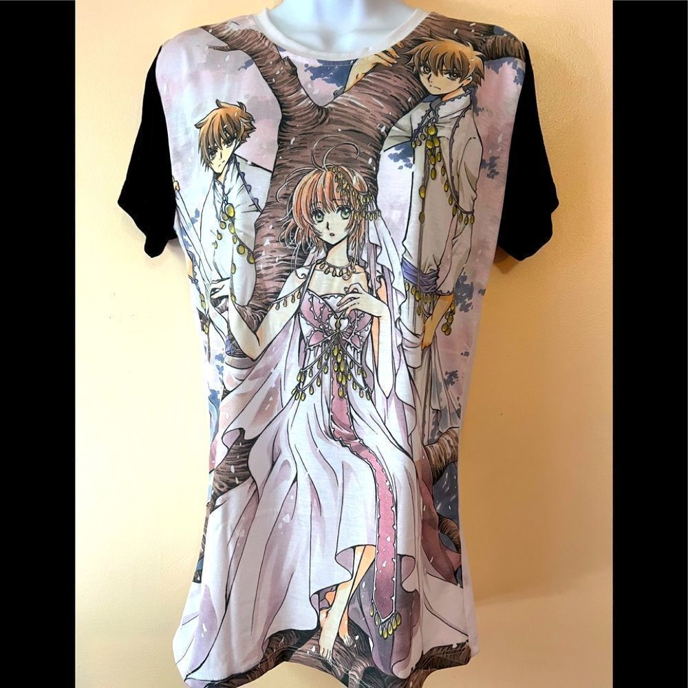 Tsubasa Anime Tshirt Black Short Sleeve Tshirt